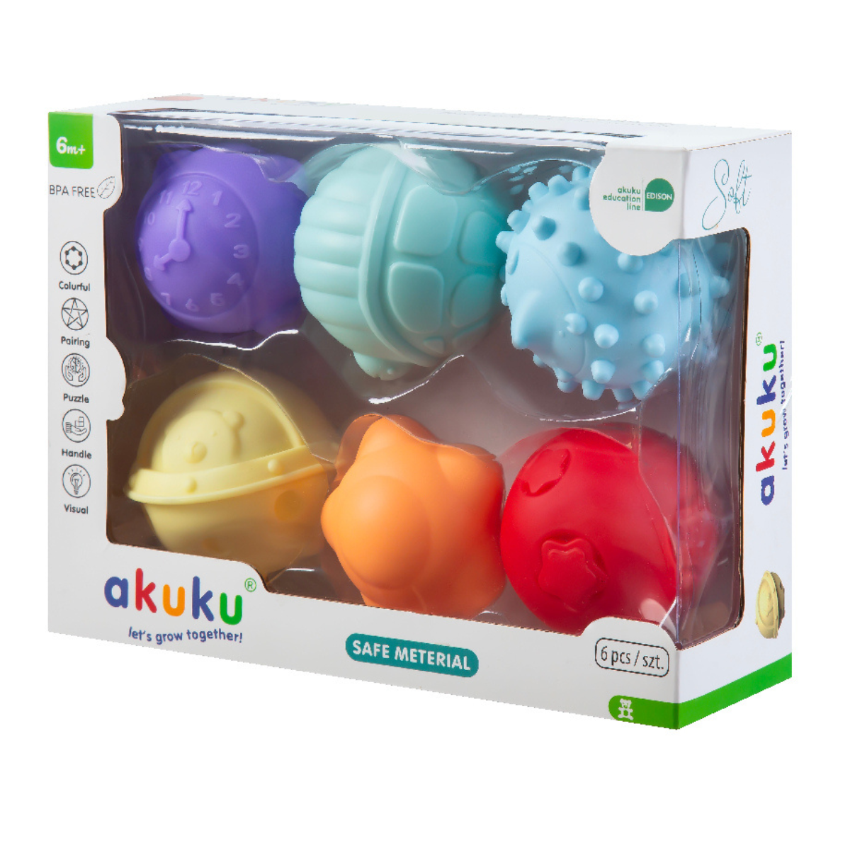 AKUKU  sensorinių kamuoliukų rinkinys