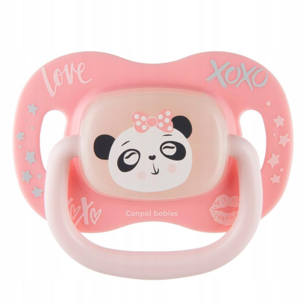 CANPOL  silikoninis čiulptukas 6-18 mėn. EXOTIC „Panda“.